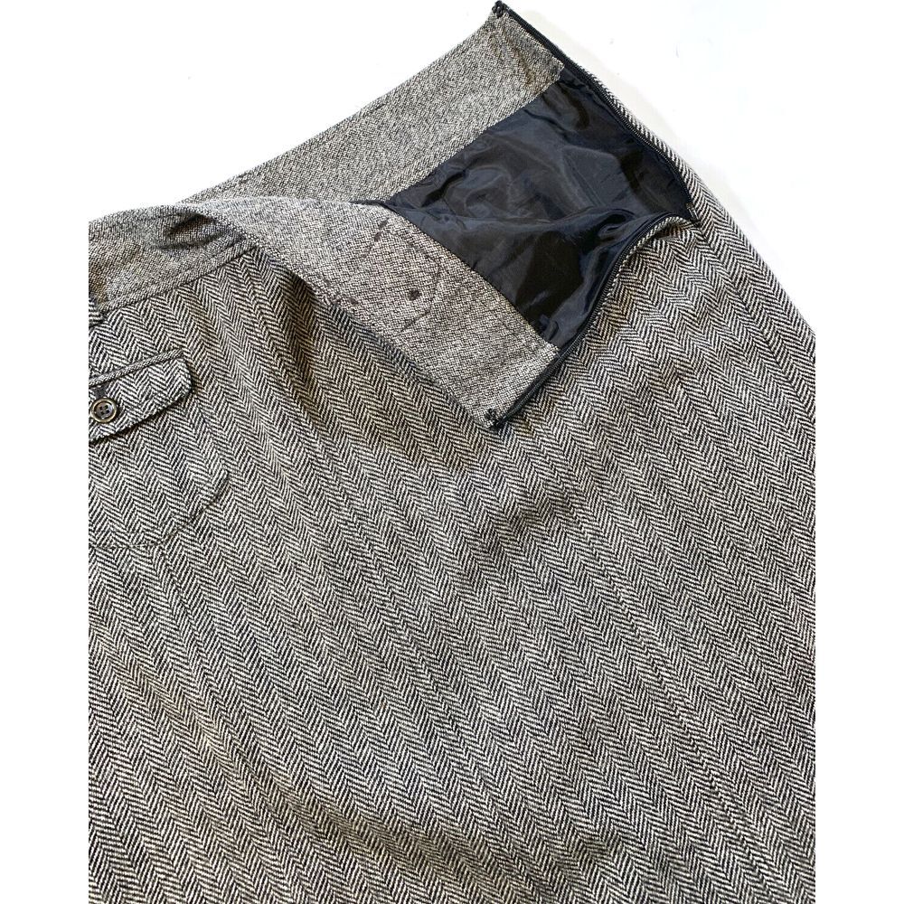 Ann Taylor Mini Skirt Womens 8 Wool Tweed Herringbone Blend Lined Button Pockets - Picture 3 of 7